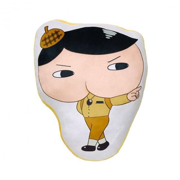 엉덩이탐정 라인 프린트 쿠션1