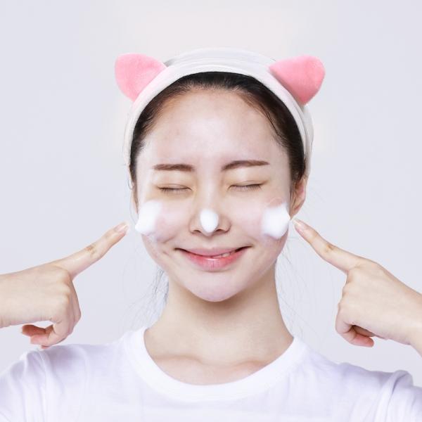 깜찍 고양이 세안 헤어밴드 극세사 세면밴드 5p세트