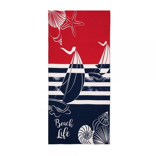 극세사 대형 물놀이 비치 타월 수건(70x150 돛단배)