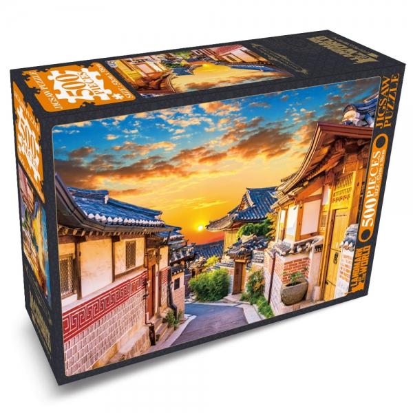 세계 랜드마크 직소퍼즐 500조각_한옥마을의 일몰