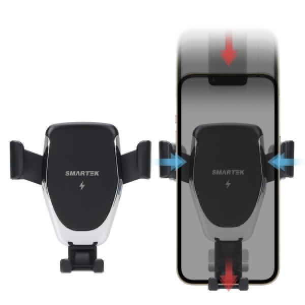 [스마텍] 15W 고속 차량용 무선충전 중력 거치대 ST-CD250