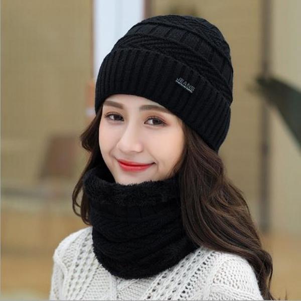 따스진 기모 넥워머 비니 털모자 겨울모자 (블랙)