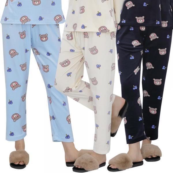 울트라 겨울 바지 잠옷 여성 주니어 학생 사방스판 캐릭터 부드러운 원단 도톰 실내복 홈웨어 파자마 밴딩