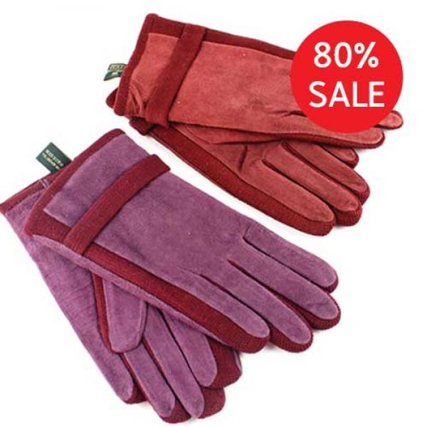 D07] 20000 기모안감 레드퍼플 여성용 겨울장갑 (2개세트)