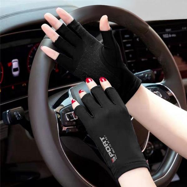 쿨링앤 여성 스포츠 반장갑 자전거 등산장갑(블랙)