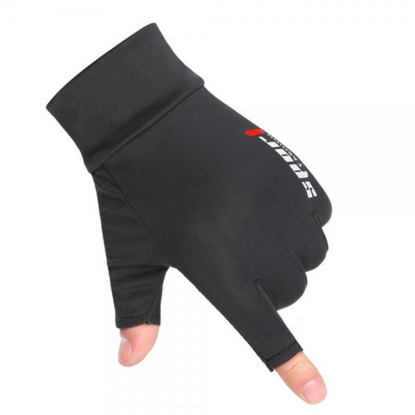 쿨레저 남성 스포츠장갑 2컷 오픈 등산장갑(블랙)