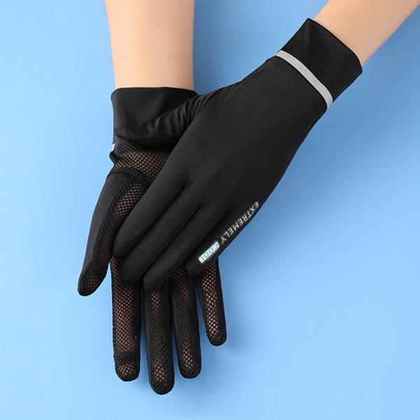 쿨에어 2컷오픈형 여성 스포츠장갑 등산장갑 (블랙)