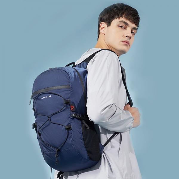 가벼운 접이식 백팩 휴대용 여행 등산가방 (블루)