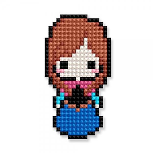 DIY 스티커형 보석십자수 겨울왕국 안나 10X10