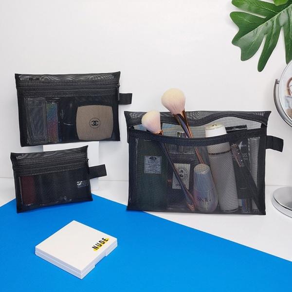 메쉬 다용도 메이크업 파우치 M