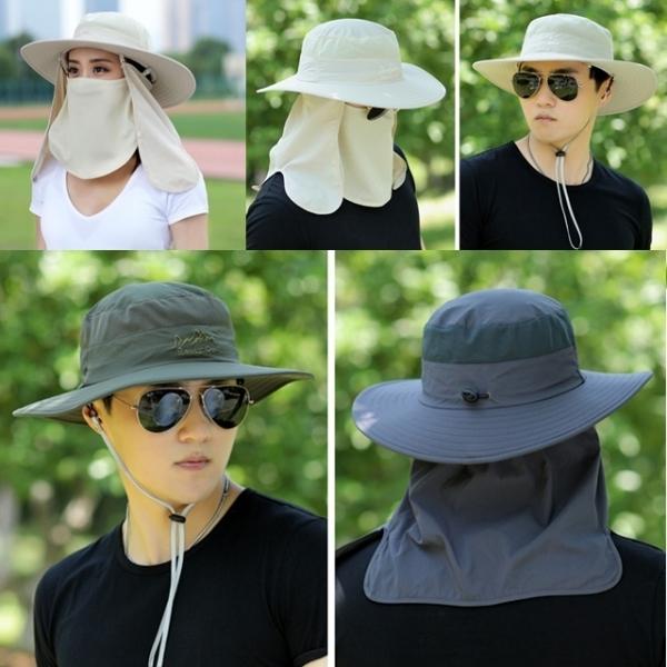 남자벙거지낚시모자 자외선차단 등산 야외 햇빛가리개