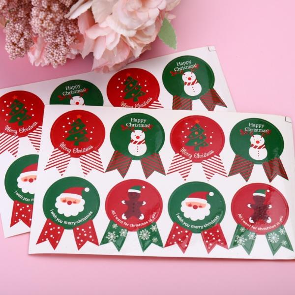 50장 트리 크리스마스선물 스티커 눈사람