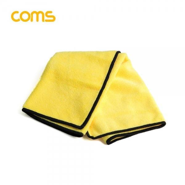 Coms 차량 광택타월 40x40cm 극세사 세차타월 타올 버핑 Yellow TB145