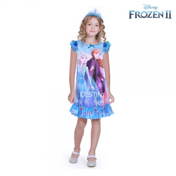 한중 겨울왕국2 엘사 실내복 나시 원피스 (블루) (택1)