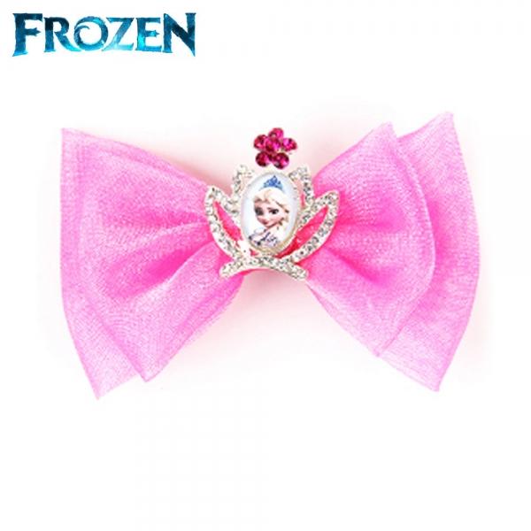 한정특가) 라엘 겨울왕국2 큰이중리본 왕관집게핀 (진핑크)