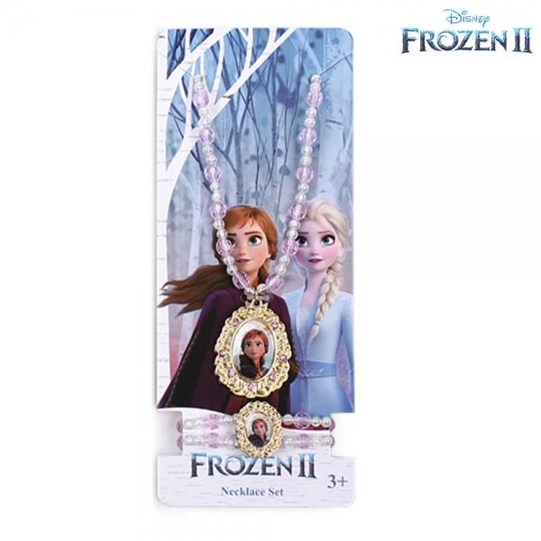 한중 겨울왕국2 목걸이 팔찌 세트 (안나) (핑크)