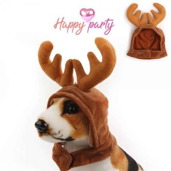 해피파티 펫 이벤트 강아지 크리스마스 사슴뿔 모자