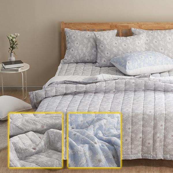 J리빙 카밀레 리플  이불토퍼세트 SS 2컬러