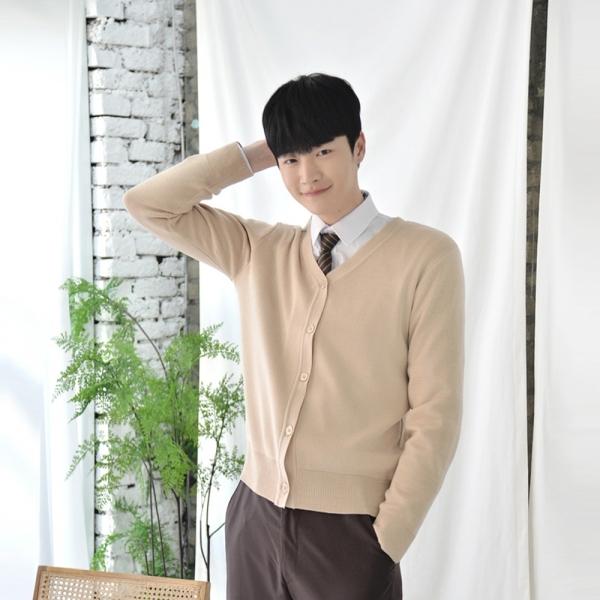 교복몰 베이지 남자 가디건 교복가디건 교복 남자교복