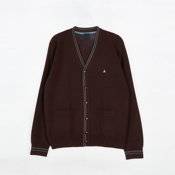 교복몰 [아울렛] 와인 그레이줄 가디건 교복 교복가