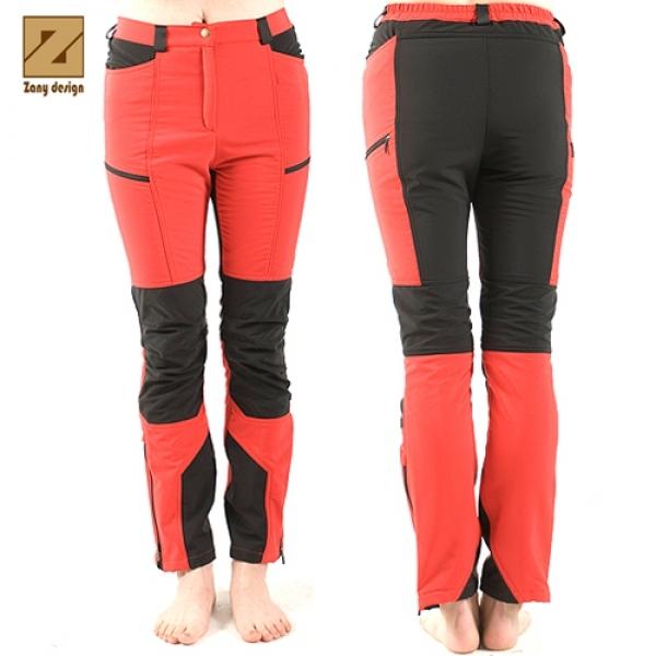 제니디자인 윈터 기모등산바지 (여) 레드