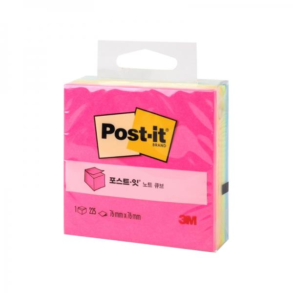 노트 큐브 형광 네온 654 (76x76)