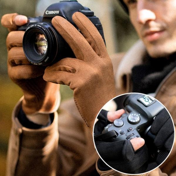 정품 GOLOV.EJOY 프리미엄 스웨이드 슬림핏 장갑 남성용 논슬립 투컷 겨울 방한 장갑