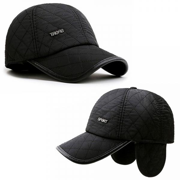 다이아 스포츠 패딩 귀달이모자 방한 모자 캡모자 등산 낚시 골프 귀마개 일체형 모자