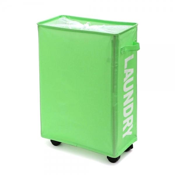 리빙홈 이동식 틈새 빨래바구니 접이 세탁바구니(그린)