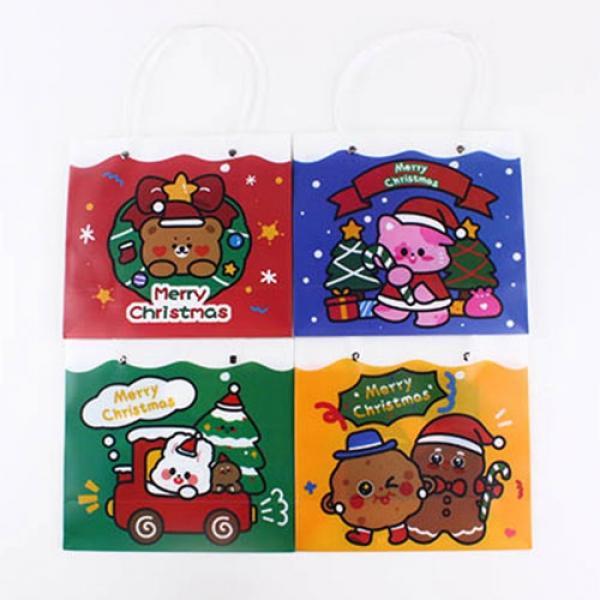 130A] 1500 크리스마스 캐릭터 미니 쇼핑백 (12개세트)