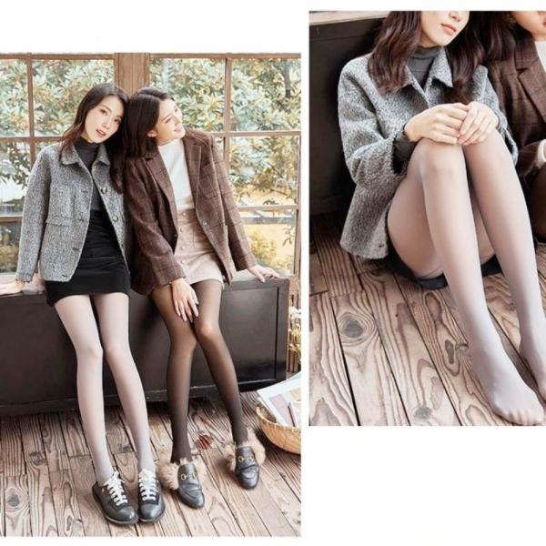 스킨색안감 투톤 블랙 가을겨울 타이즈스타킹