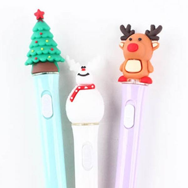 D10,136B,E11] 1500 크리스마스 파스텔 LED 볼펜 (12개세트)