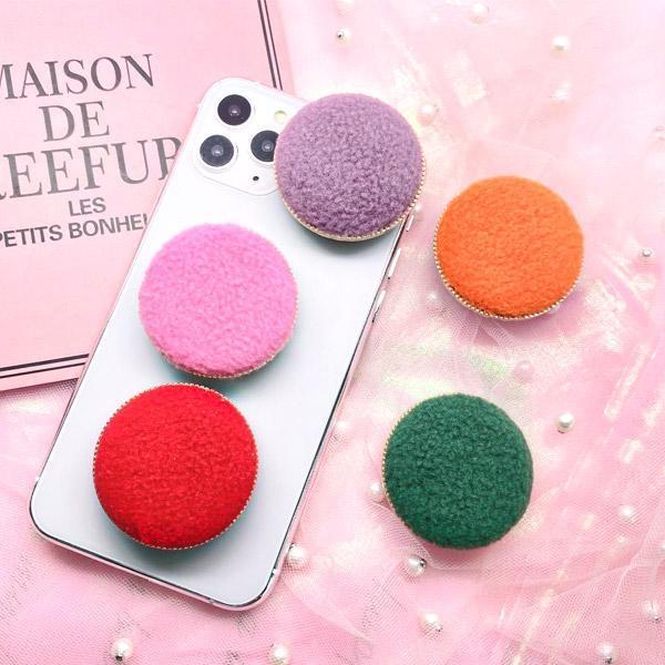 Linkvu 컬러 후리스 도트 메탈 기모 폰톡 스마트톡 거치대 홀더