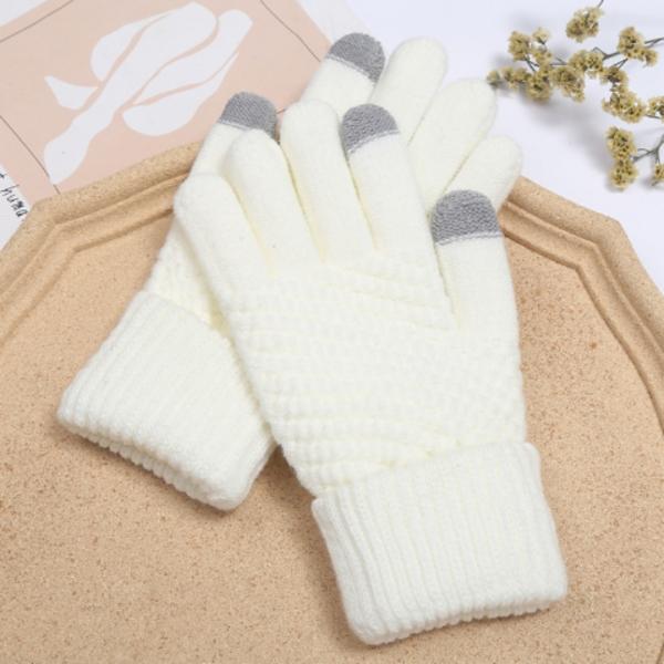 겨울용 방한 스마트 터치 장갑(화이트)