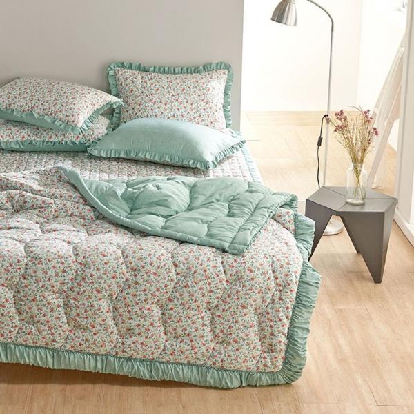 로즐리 초극세사 마이크로 M2 차렵이불.카페트.베개커버_그린