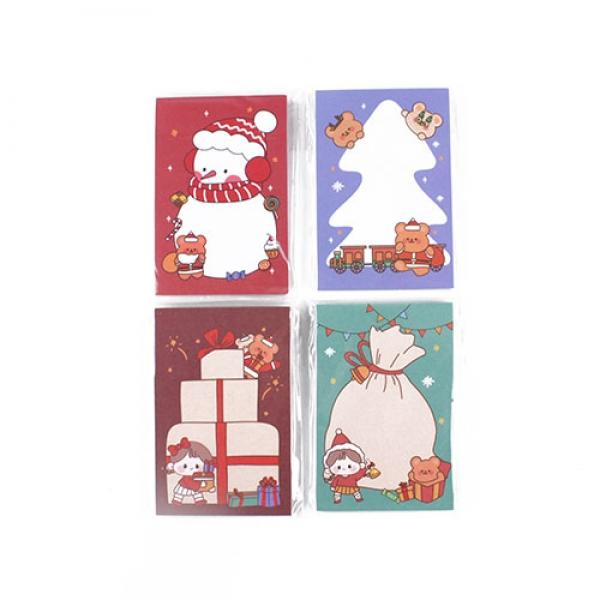 133A] 1000 크리스마스 직사각 떡메모지 1탄 (16개세트)
