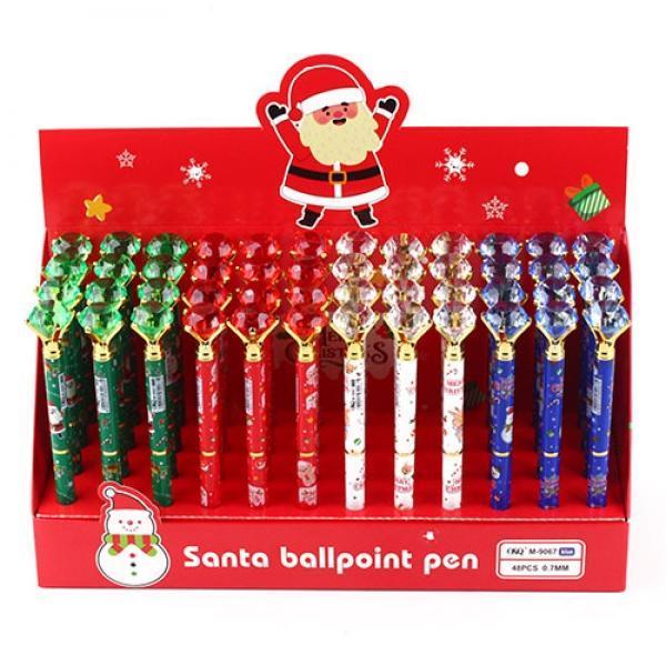 136A] 1500 크리스마스 보석 볼펜 (48개세트)