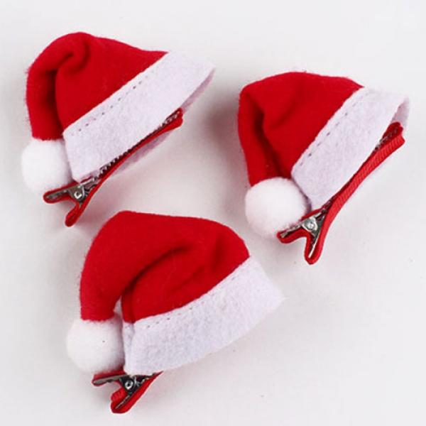 133C] 1000 크리스마스 미니 산타 모자머리핀 (12개세트)