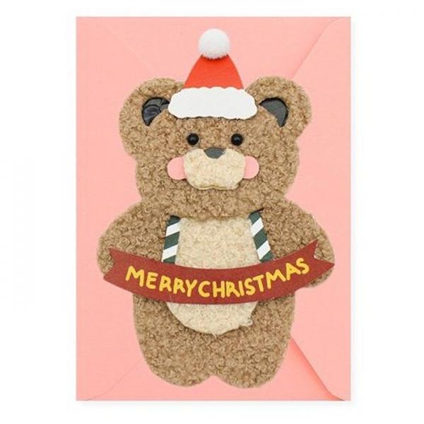 산타 곰돌이 인형카드