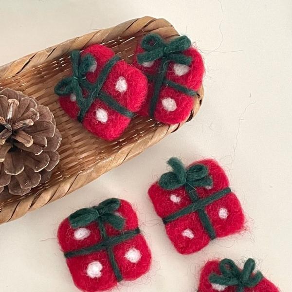 겨울 크리스마스 디테일 뱃지 자재 와펜 양모