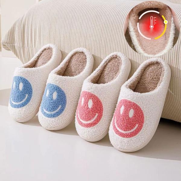 스마일 방한실내화 층간소음 방한 겨울 슬리퍼