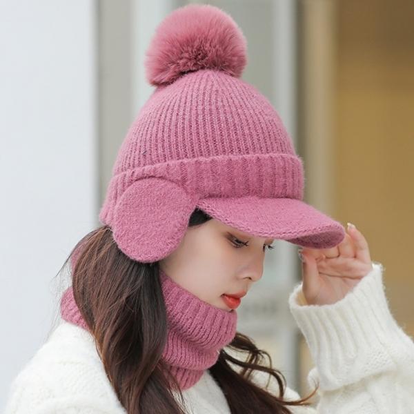 귀달이 방울 털모자 겨울 넥워머 귀마개 챙모자 세트