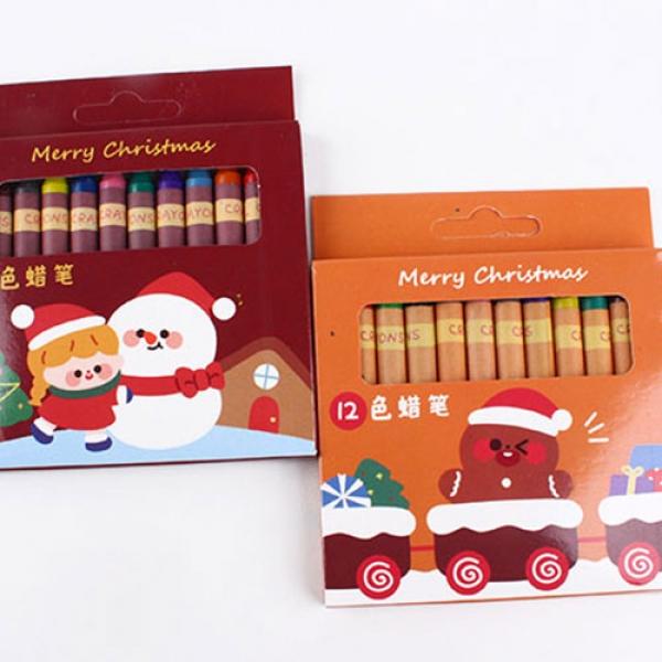 127A] 1500 크리스마스 무지개빛 크레용 세트 12색 (10개세트)
