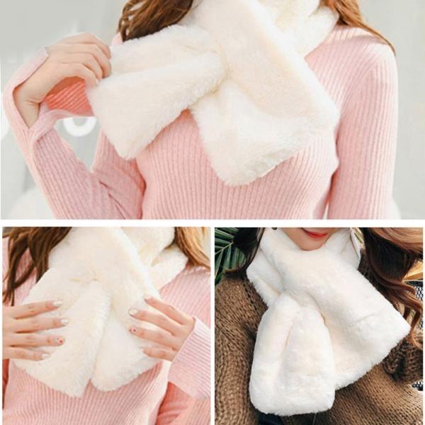 겨울 여자 쁘띠 페이크 퍼 머플러 털 목도리 1+1