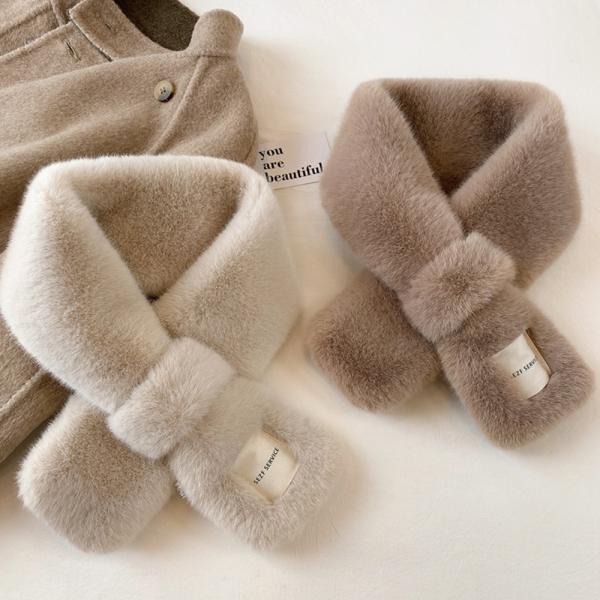 겨울 쁘띠 라이트 귀여운 퍼 목도리 머플러 여성 선물