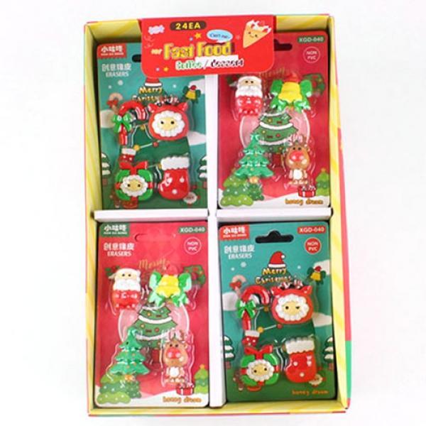 126C] 2000 크리스마스 너랑나랑 모양지우개 (24개세트)