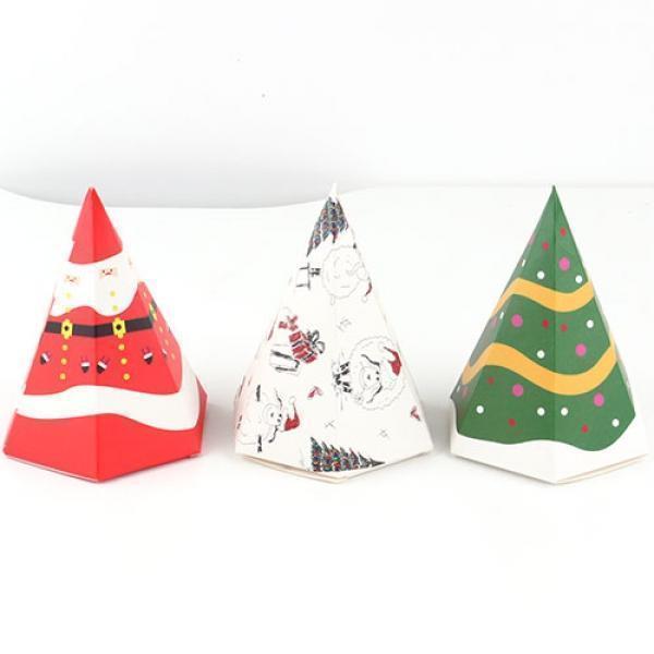 131B] 크리스마스 산타 고깔모자 포장케이스 (3p) (12개세트)