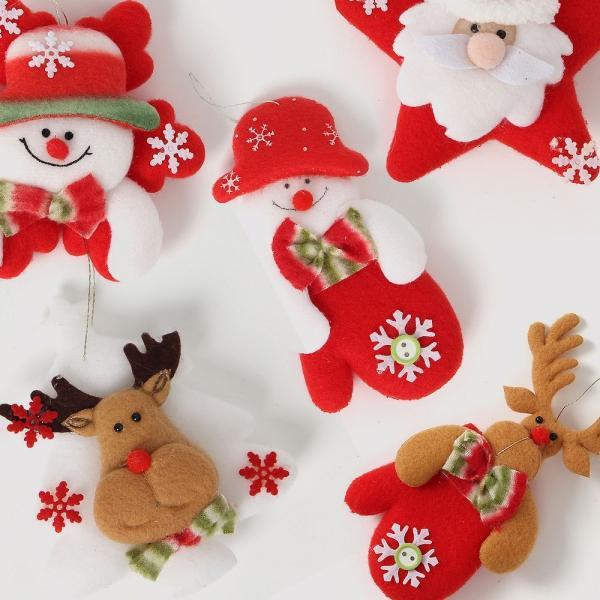 크리스마스 트리 오너먼트 6p세트 인형혼합