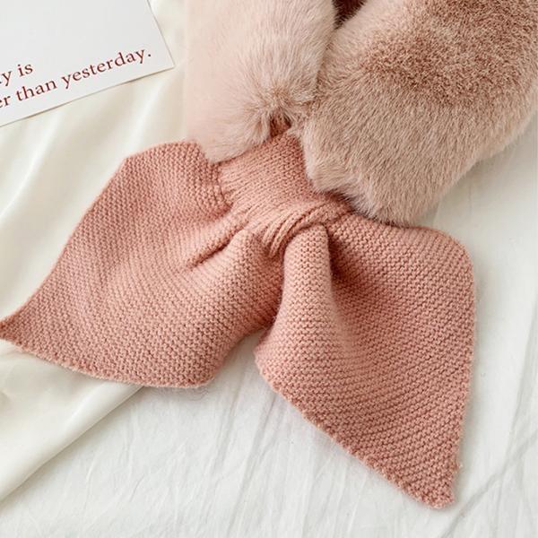 1+1 겨울 리본 퓨어 쁘띠 머플러 여자 선물
