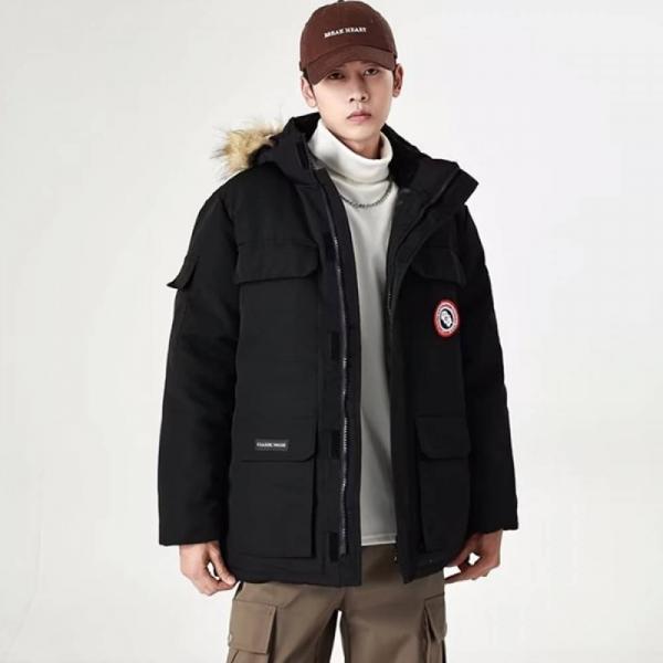 남성 겨울 원터 다운 패딩 생활 방수 이중 소매 밴딩 후드퍼